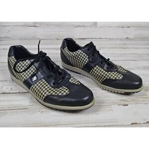 FOOTJOY Casual Collection Womens 8M Black Houndstooth Spikeless Golf Shoes 97720